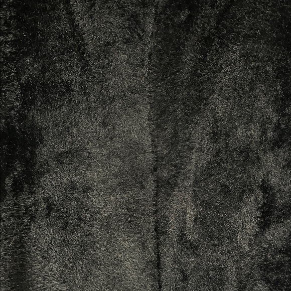 CYRUS Luxurious Silky Faux Fur Notch Lapel Coat Hook Closure Pockets, Size S - Picture 4 of 11